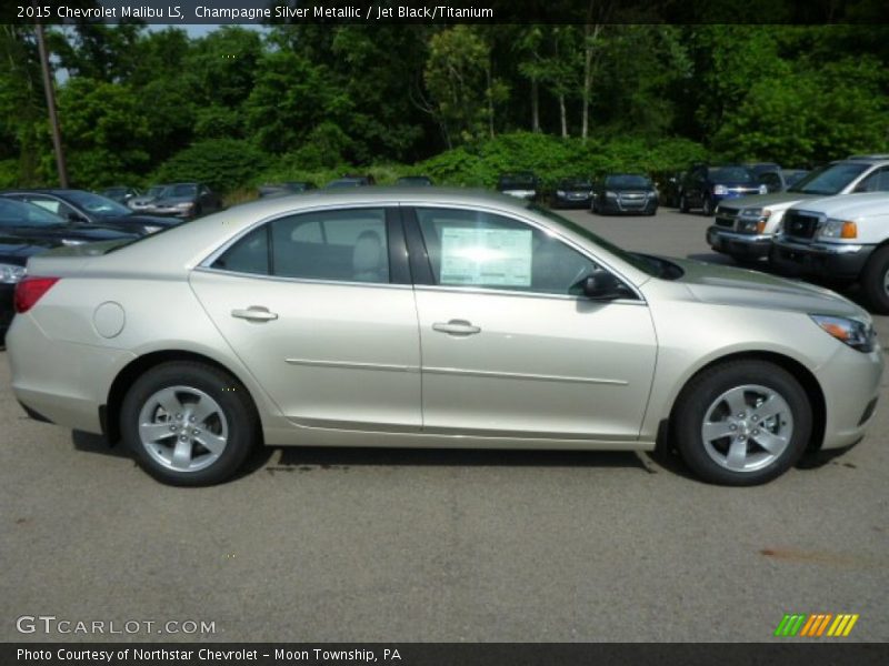 Champagne Silver Metallic / Jet Black/Titanium 2015 Chevrolet Malibu LS