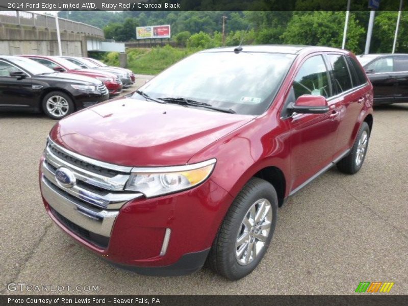 Ruby Red / Charcoal Black 2014 Ford Edge Limited AWD