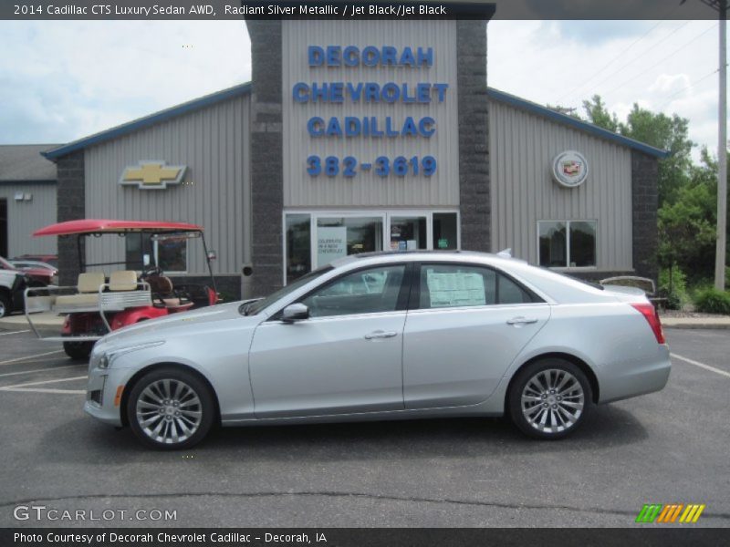 Radiant Silver Metallic / Jet Black/Jet Black 2014 Cadillac CTS Luxury Sedan AWD