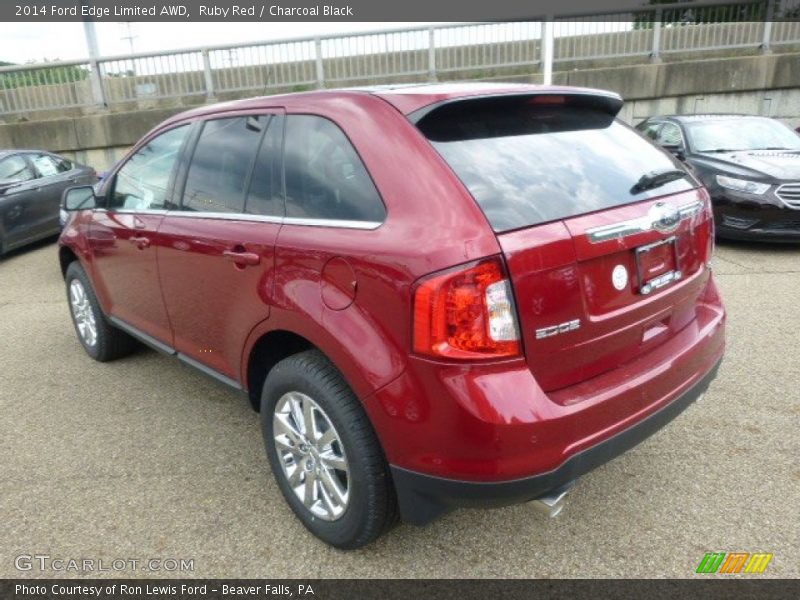 Ruby Red / Charcoal Black 2014 Ford Edge Limited AWD