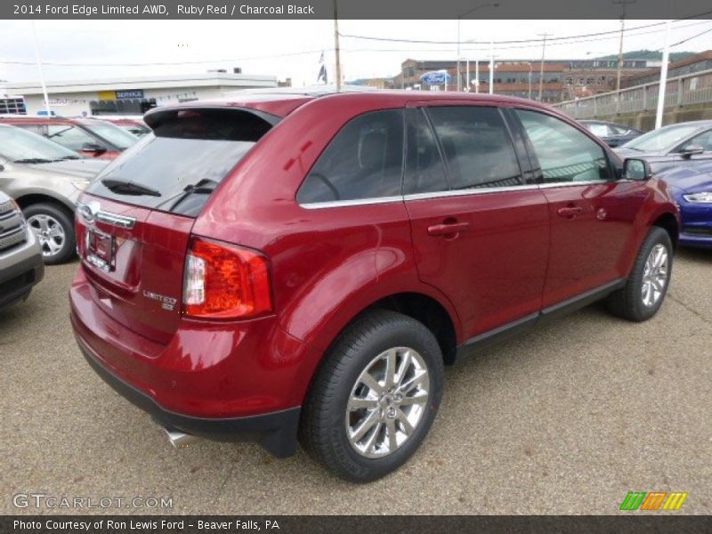 Ruby Red / Charcoal Black 2014 Ford Edge Limited AWD
