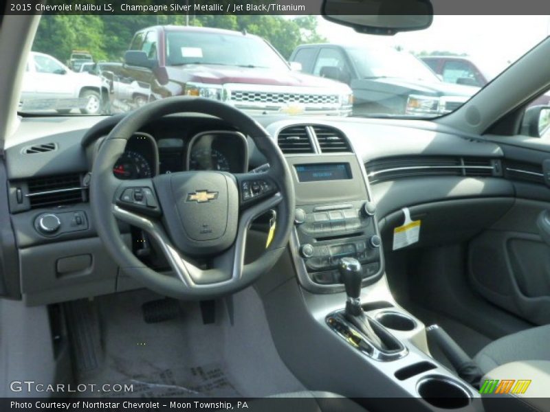 Champagne Silver Metallic / Jet Black/Titanium 2015 Chevrolet Malibu LS