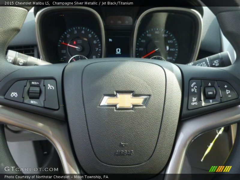 Champagne Silver Metallic / Jet Black/Titanium 2015 Chevrolet Malibu LS