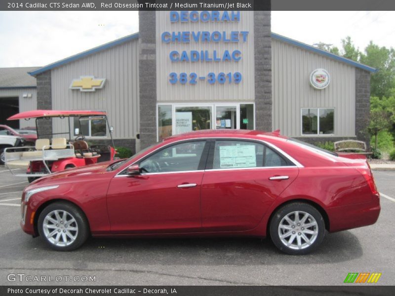 Red Obsession Tintcoat / Medium Titanium/Jet Black 2014 Cadillac CTS Sedan AWD