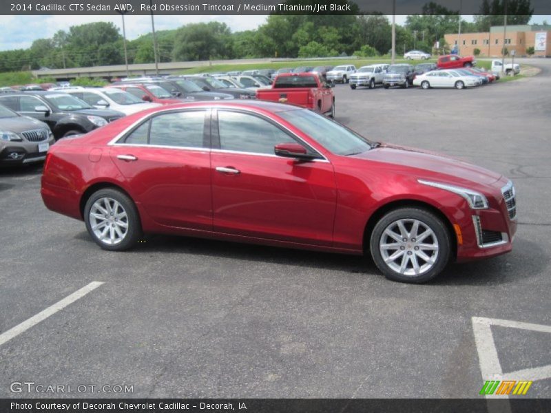 Red Obsession Tintcoat / Medium Titanium/Jet Black 2014 Cadillac CTS Sedan AWD