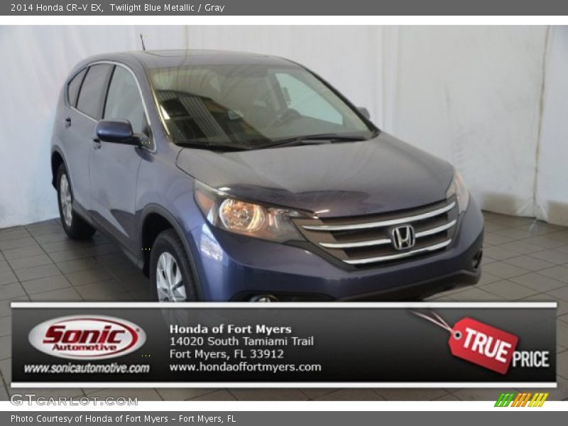 Twilight Blue Metallic / Gray 2014 Honda CR-V EX