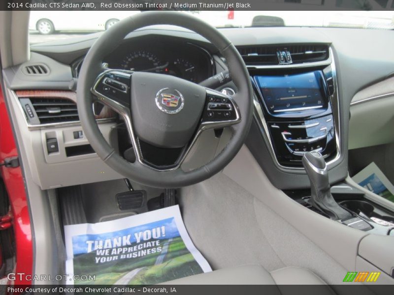 Red Obsession Tintcoat / Medium Titanium/Jet Black 2014 Cadillac CTS Sedan AWD