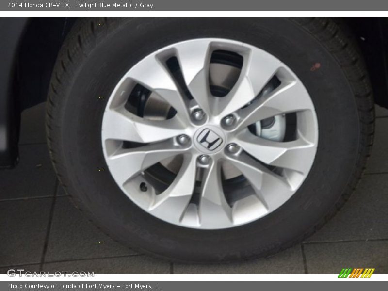 Twilight Blue Metallic / Gray 2014 Honda CR-V EX