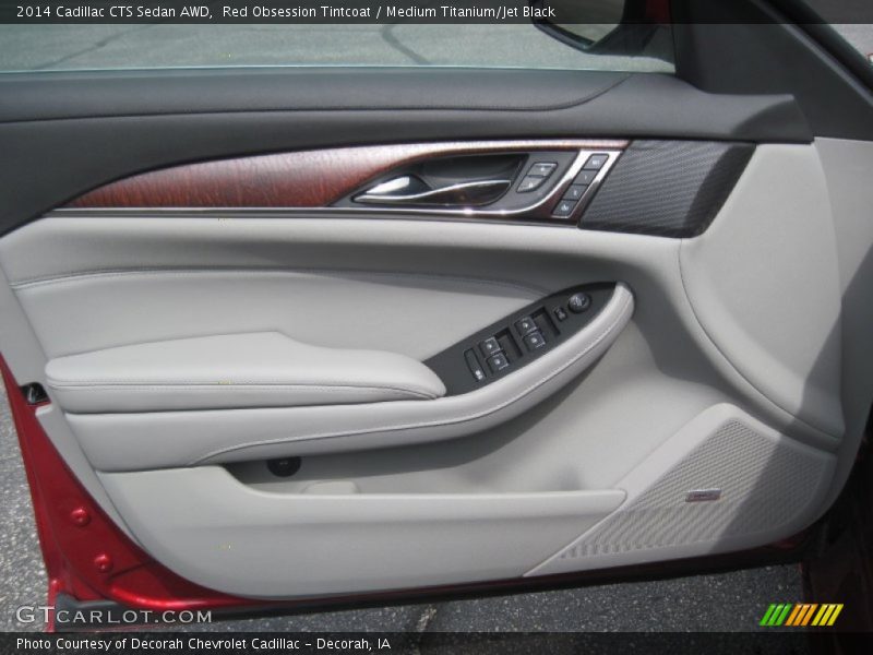 Red Obsession Tintcoat / Medium Titanium/Jet Black 2014 Cadillac CTS Sedan AWD