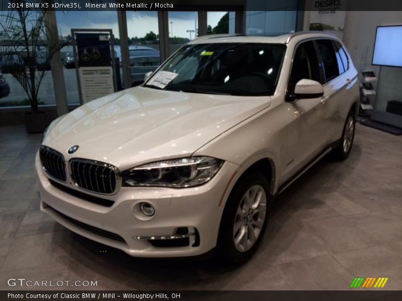 Mineral White Metallic / Mocha 2014 BMW X5 xDrive35i