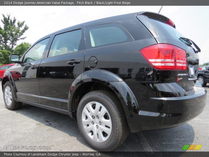 Pitch Black / Black/Light Frost Beige 2014 Dodge Journey Amercian Value Package