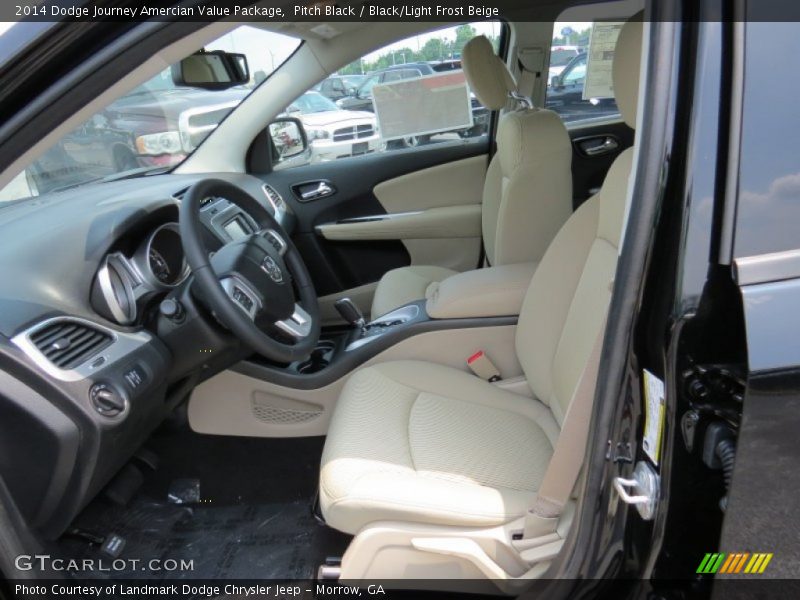 Pitch Black / Black/Light Frost Beige 2014 Dodge Journey Amercian Value Package