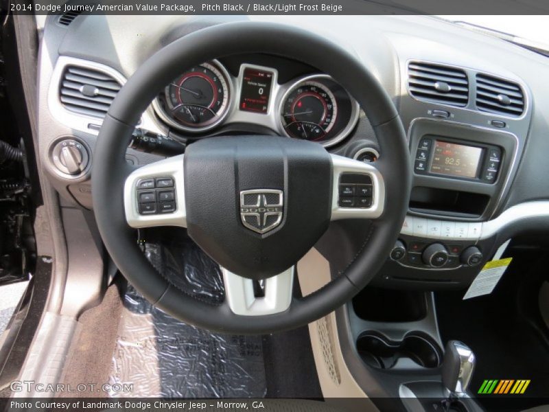 Pitch Black / Black/Light Frost Beige 2014 Dodge Journey Amercian Value Package