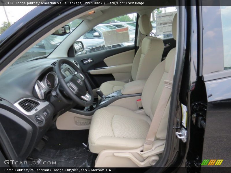 Pitch Black / Black/Light Frost Beige 2014 Dodge Journey Amercian Value Package