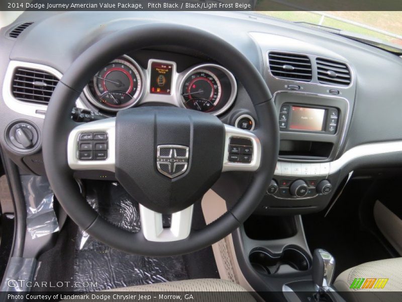 Pitch Black / Black/Light Frost Beige 2014 Dodge Journey Amercian Value Package