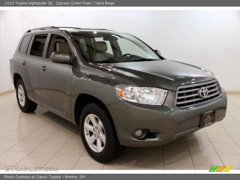Cypress Green Pearl / Sand Beige 2010 Toyota Highlander SE