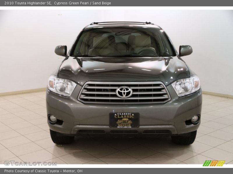 Cypress Green Pearl / Sand Beige 2010 Toyota Highlander SE