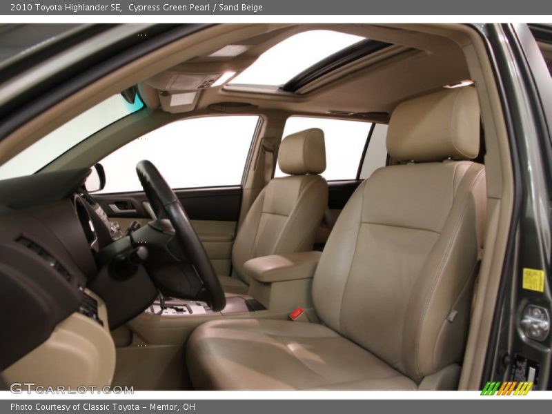 Cypress Green Pearl / Sand Beige 2010 Toyota Highlander SE