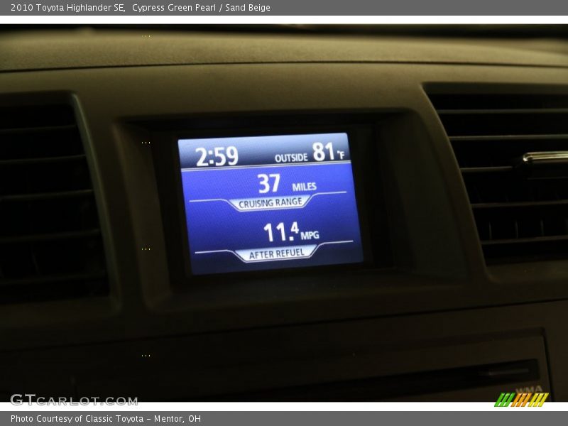 Cypress Green Pearl / Sand Beige 2010 Toyota Highlander SE