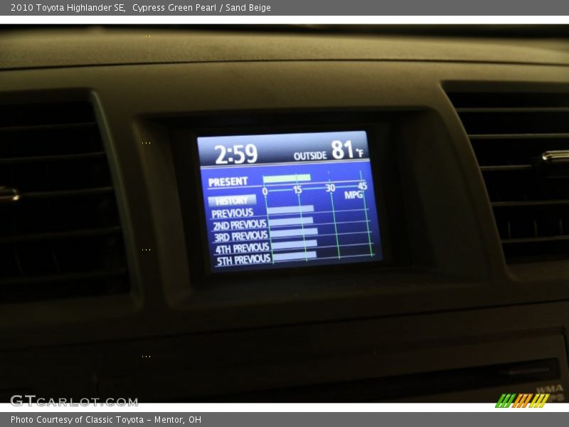 Cypress Green Pearl / Sand Beige 2010 Toyota Highlander SE
