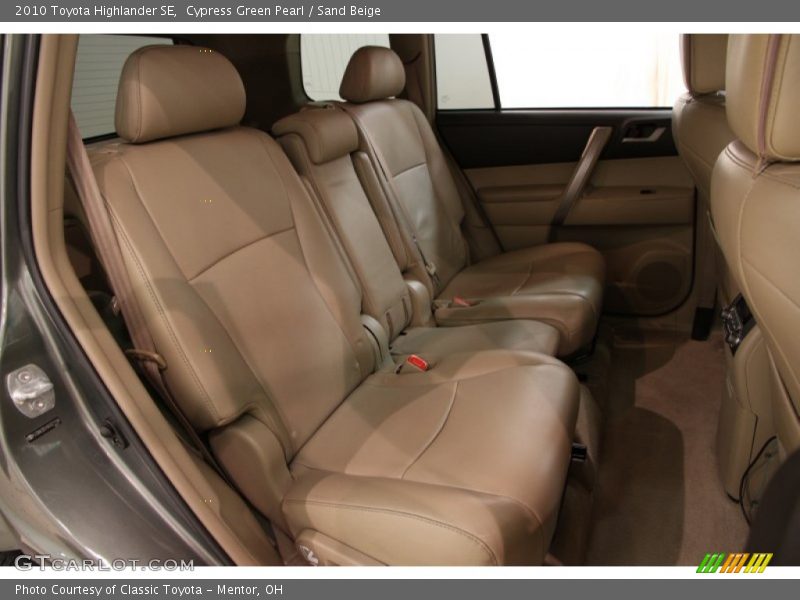 Rear Seat of 2010 Highlander SE