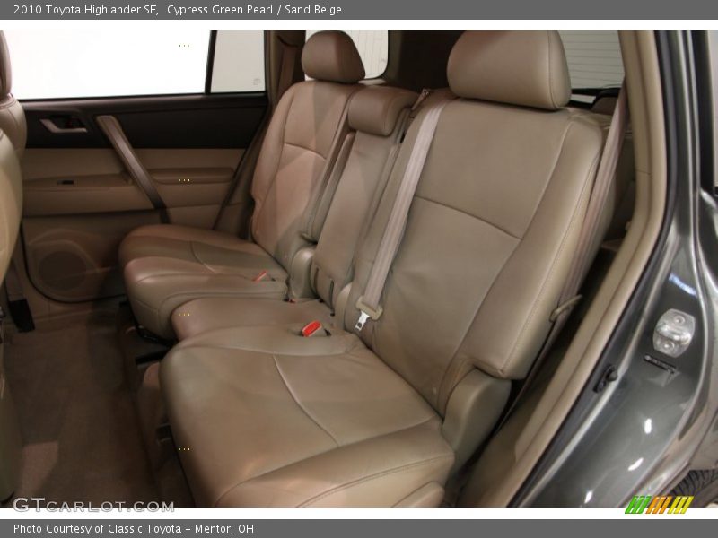 Rear Seat of 2010 Highlander SE