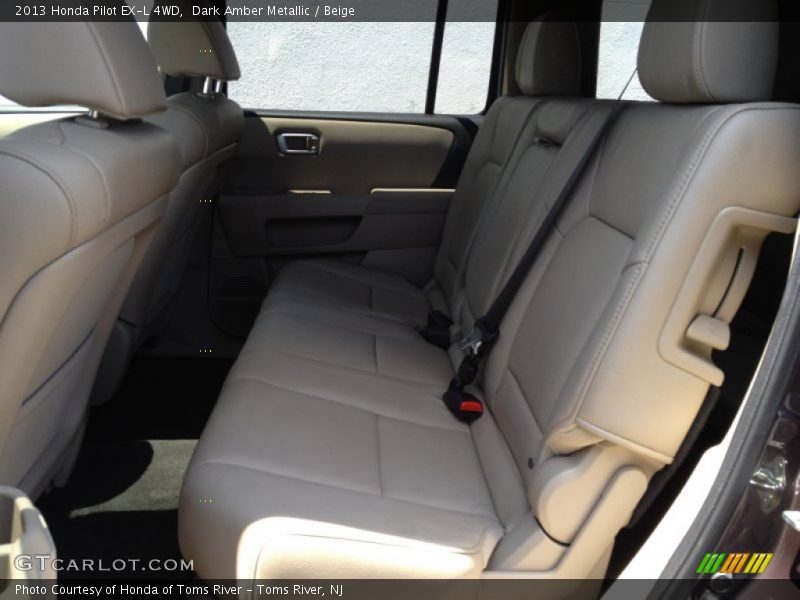 Dark Amber Metallic / Beige 2013 Honda Pilot EX-L 4WD