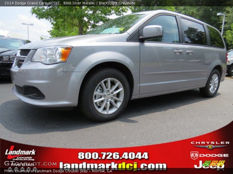 Billet Silver Metallic / Black/Light Graystone 2014 Dodge Grand Caravan SXT
