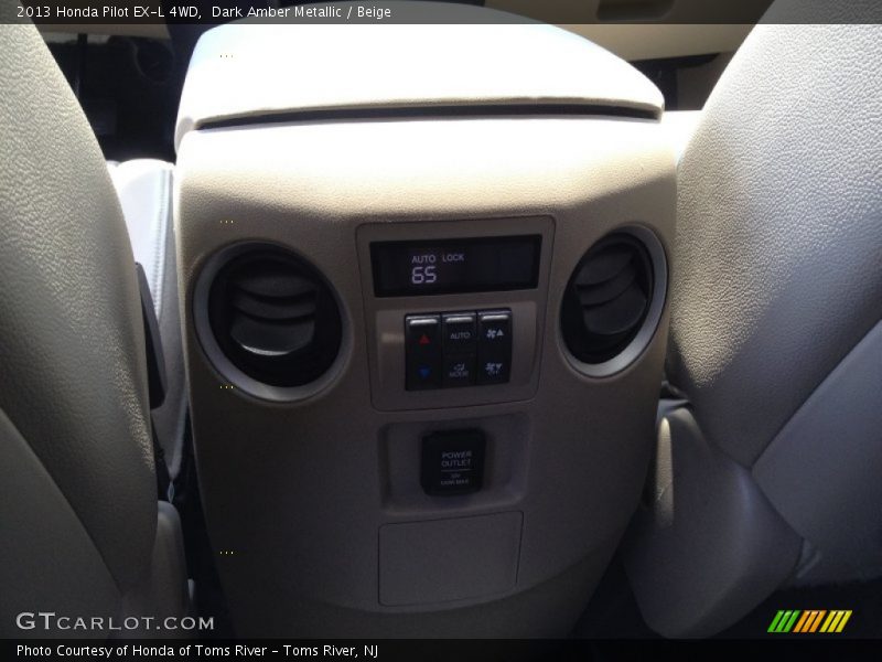 Dark Amber Metallic / Beige 2013 Honda Pilot EX-L 4WD