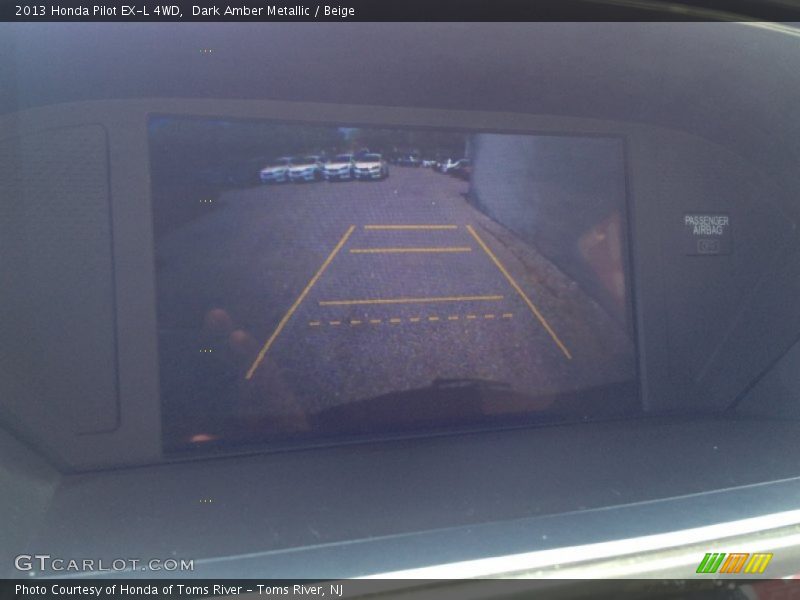 Dark Amber Metallic / Beige 2013 Honda Pilot EX-L 4WD