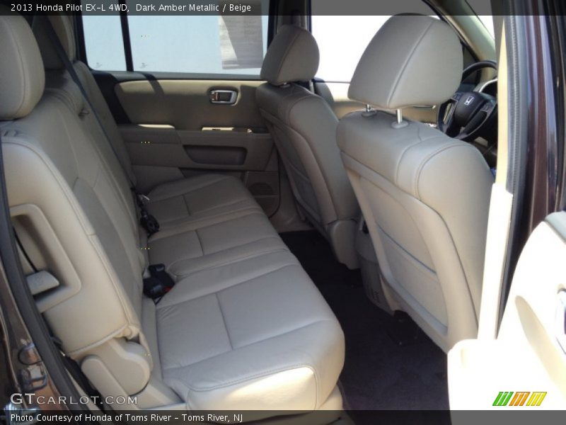 Dark Amber Metallic / Beige 2013 Honda Pilot EX-L 4WD