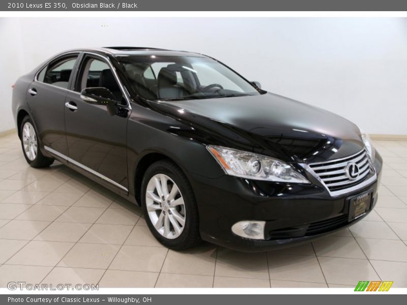 Obsidian Black / Black 2010 Lexus ES 350