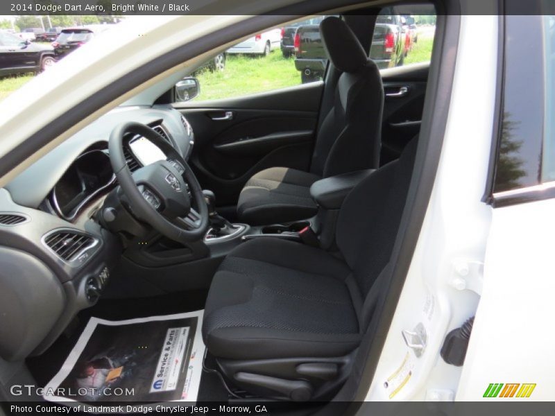 Bright White / Black 2014 Dodge Dart Aero