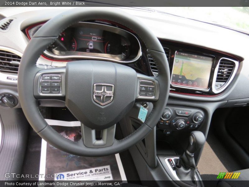 Bright White / Black 2014 Dodge Dart Aero