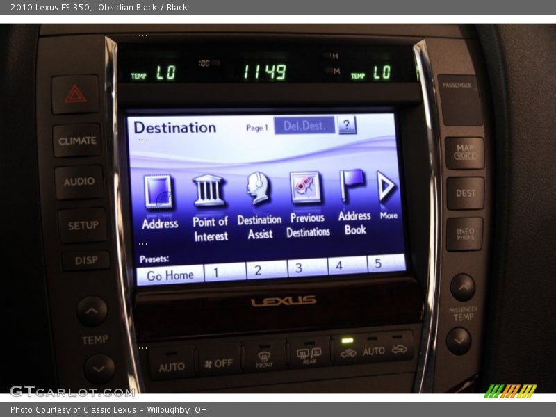 Obsidian Black / Black 2010 Lexus ES 350