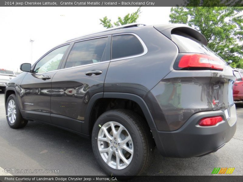 Granite Crystal Metallic / Iceland - Black/Iceland Gray 2014 Jeep Cherokee Latitude