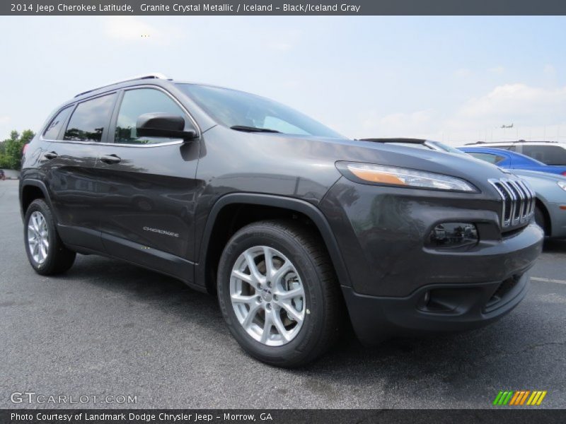 Granite Crystal Metallic / Iceland - Black/Iceland Gray 2014 Jeep Cherokee Latitude