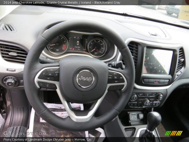 Granite Crystal Metallic / Iceland - Black/Iceland Gray 2014 Jeep Cherokee Latitude