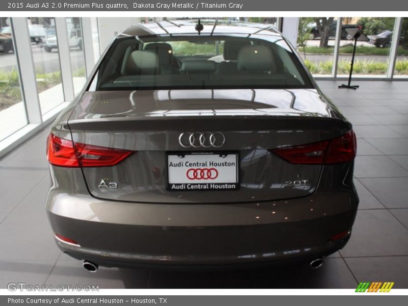 Dakota Gray Metallic / Titanium Gray 2015 Audi A3 2.0 Premium Plus quattro
