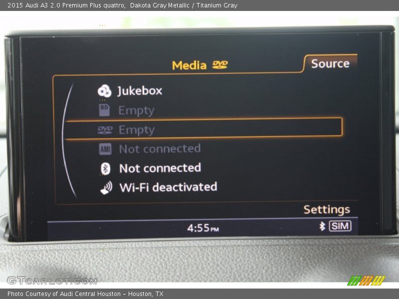 Dakota Gray Metallic / Titanium Gray 2015 Audi A3 2.0 Premium Plus quattro