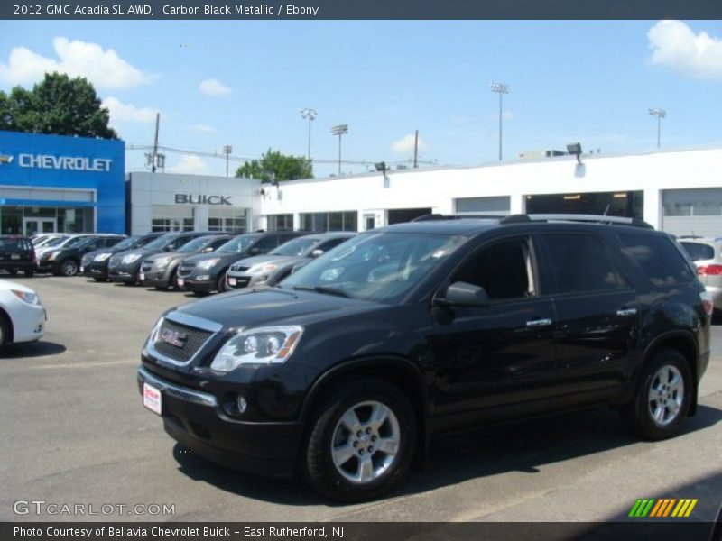 Carbon Black Metallic / Ebony 2012 GMC Acadia SL AWD