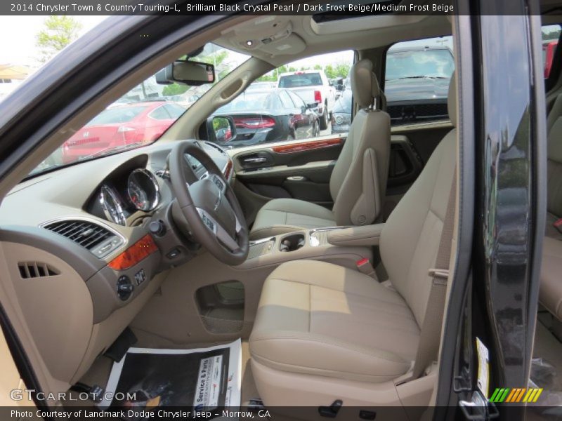 Brilliant Black Crystal Pearl / Dark Frost Beige/Medium Frost Beige 2014 Chrysler Town & Country Touring-L
