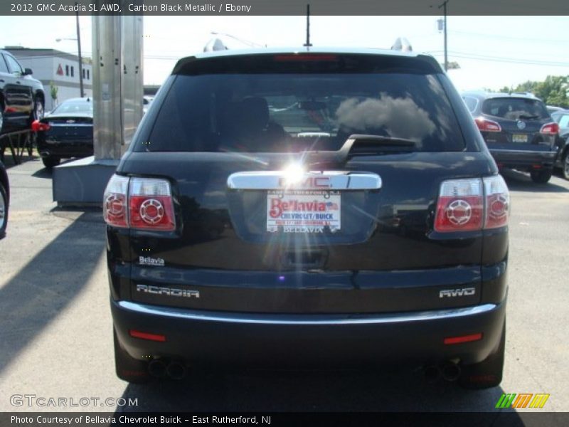 Carbon Black Metallic / Ebony 2012 GMC Acadia SL AWD