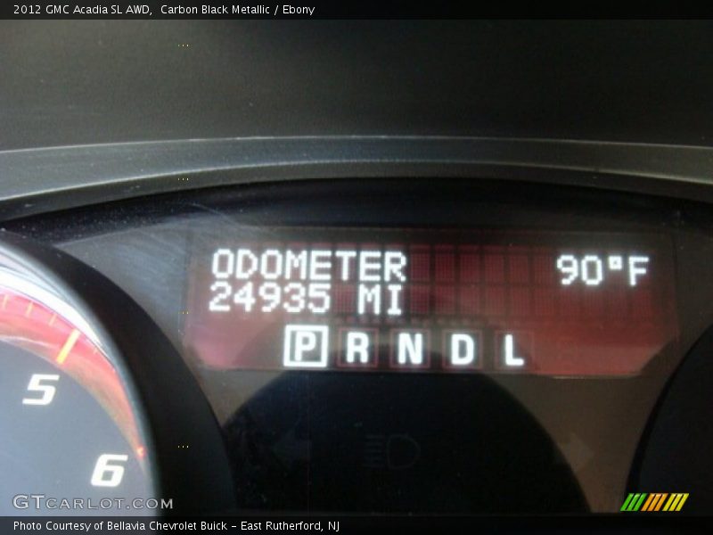 Carbon Black Metallic / Ebony 2012 GMC Acadia SL AWD