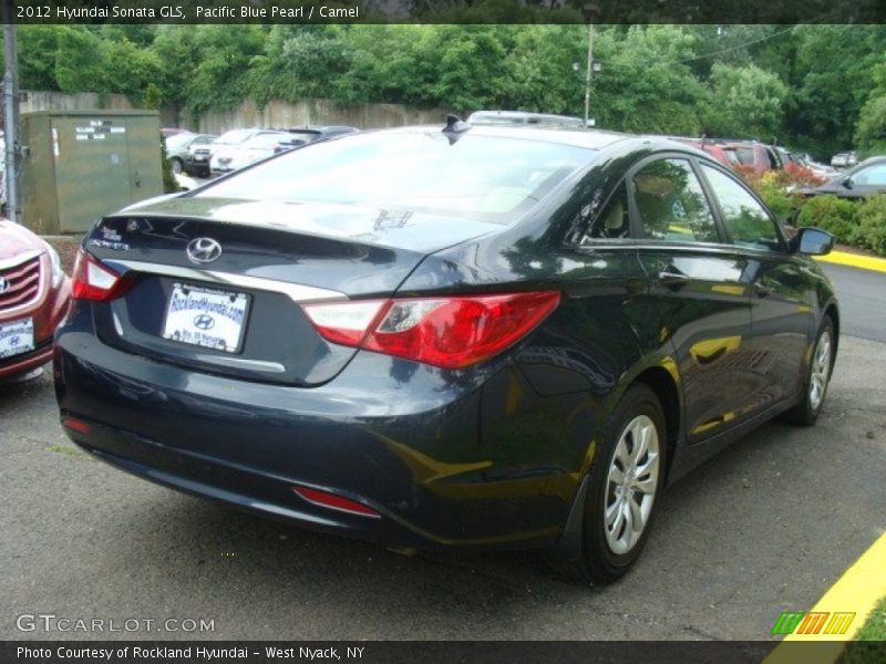 Pacific Blue Pearl / Camel 2012 Hyundai Sonata GLS