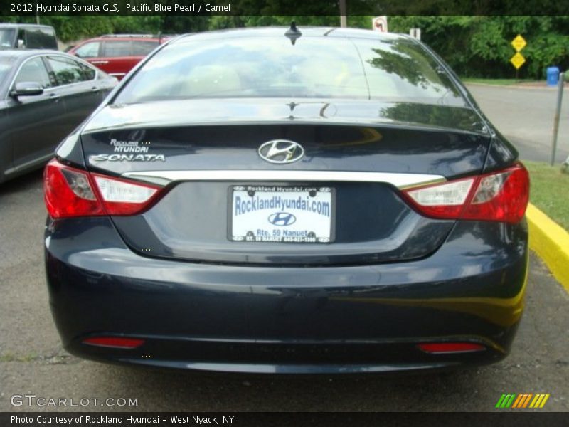 Pacific Blue Pearl / Camel 2012 Hyundai Sonata GLS