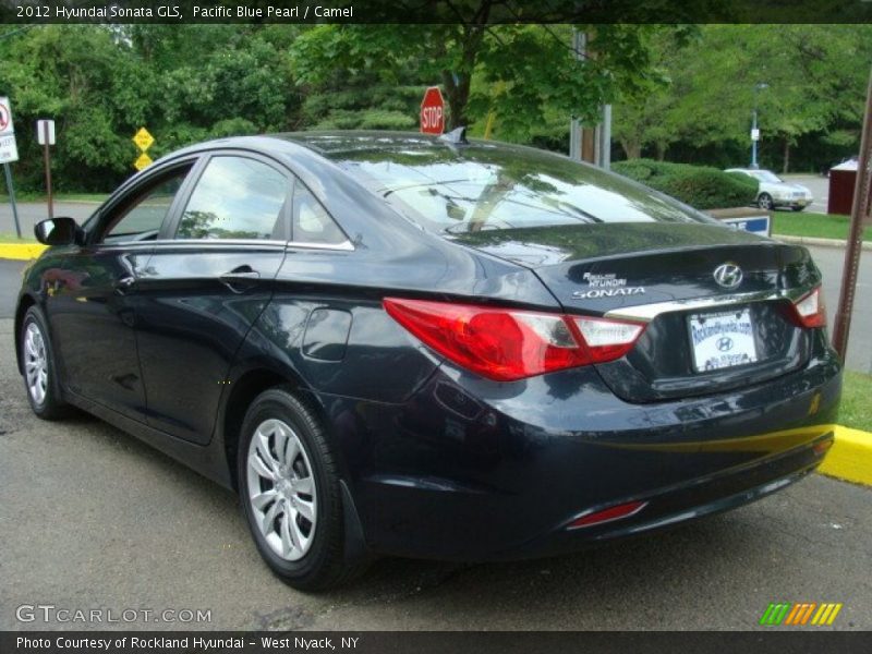Pacific Blue Pearl / Camel 2012 Hyundai Sonata GLS
