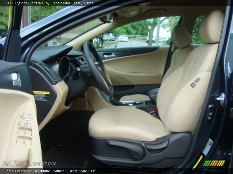 Pacific Blue Pearl / Camel 2012 Hyundai Sonata GLS