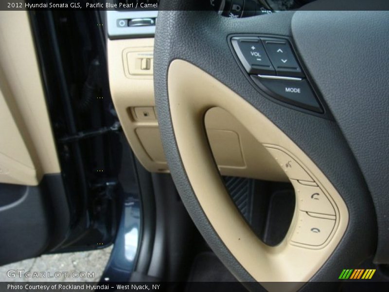 Pacific Blue Pearl / Camel 2012 Hyundai Sonata GLS