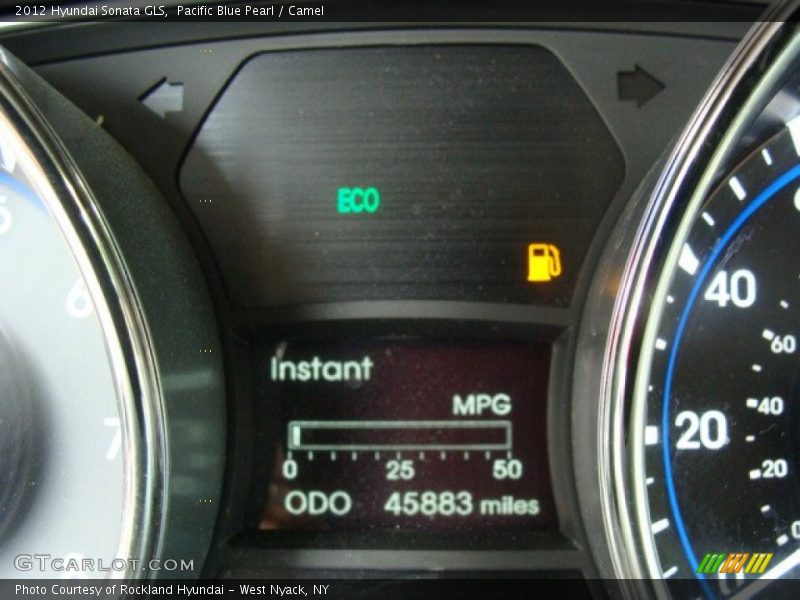 Pacific Blue Pearl / Camel 2012 Hyundai Sonata GLS